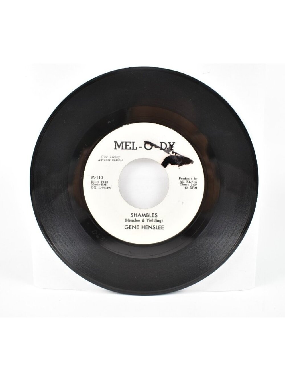 Gene Henslee - Beautiful Women / Shambles Mel-O-DY 45 RPM 1964 Promo‎ Record EX